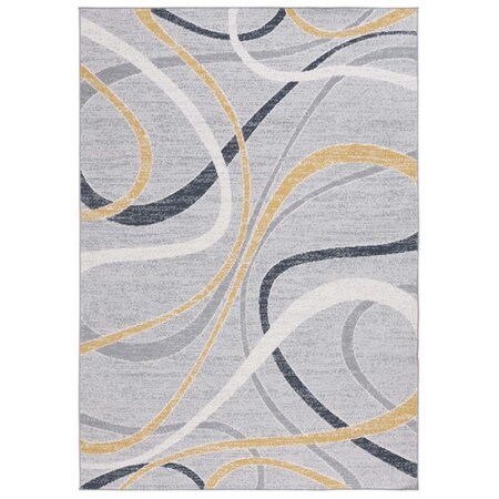Safavieh 4 x 6 ft. Odyssey Modern Power Loomed Rectangle Area Rug Grey & Gold - Ivory ODY812G-4